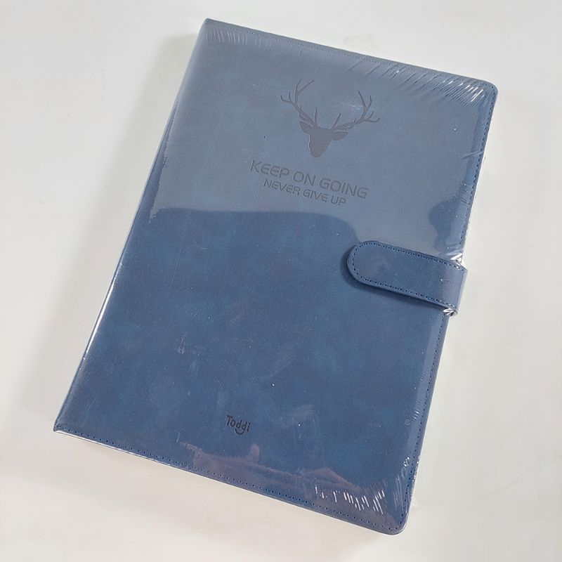 

Toddi Buku Catatan Harian Notebook A4 Cover Kulit Magnetic Buckle Agenda Kerja Buku Tulis Journal 7COT7SDB