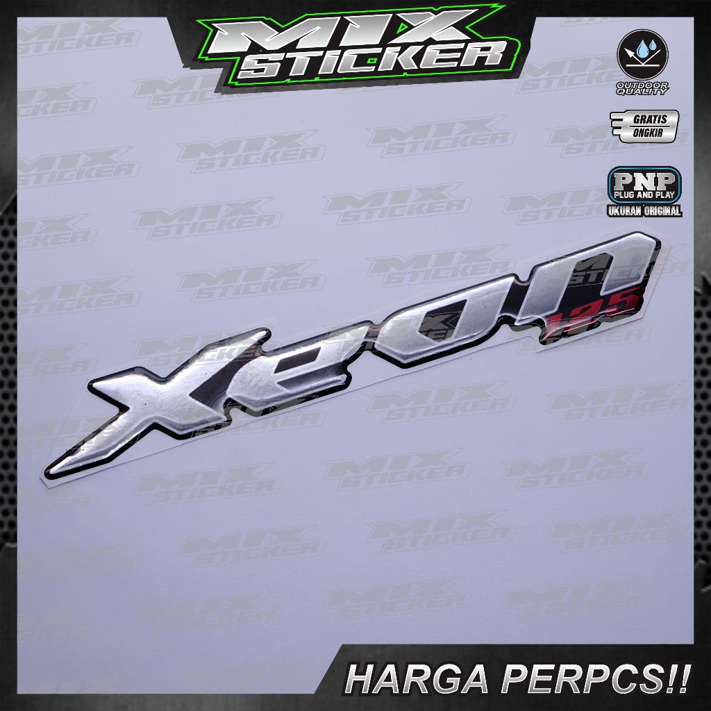 Emblem yamaha xeon / emblem timbul yamaha xeon / emblem titanium xeon / stiker logo yamaha xeon