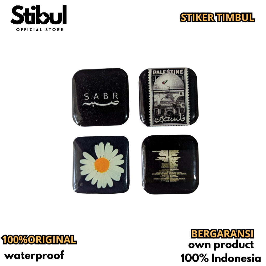 

Stiker Timbul Resin Aesthetic waterproof free Palestine untuk case hp laptop buku kaca dll