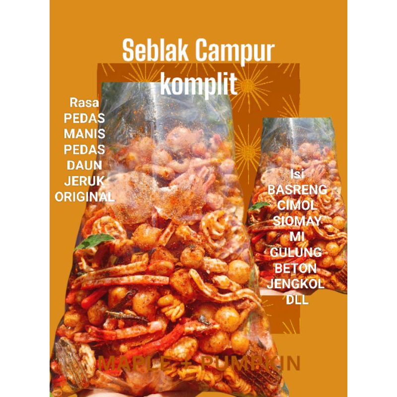 

KRUPUK CAMPUR SEBLAK MIX SEBLAK CAMPUR ISI KOMPLIT 1KG ISI JENGKOL PEDO BASRENG CIMOL SIOMAY KRIPIK KACA BETON