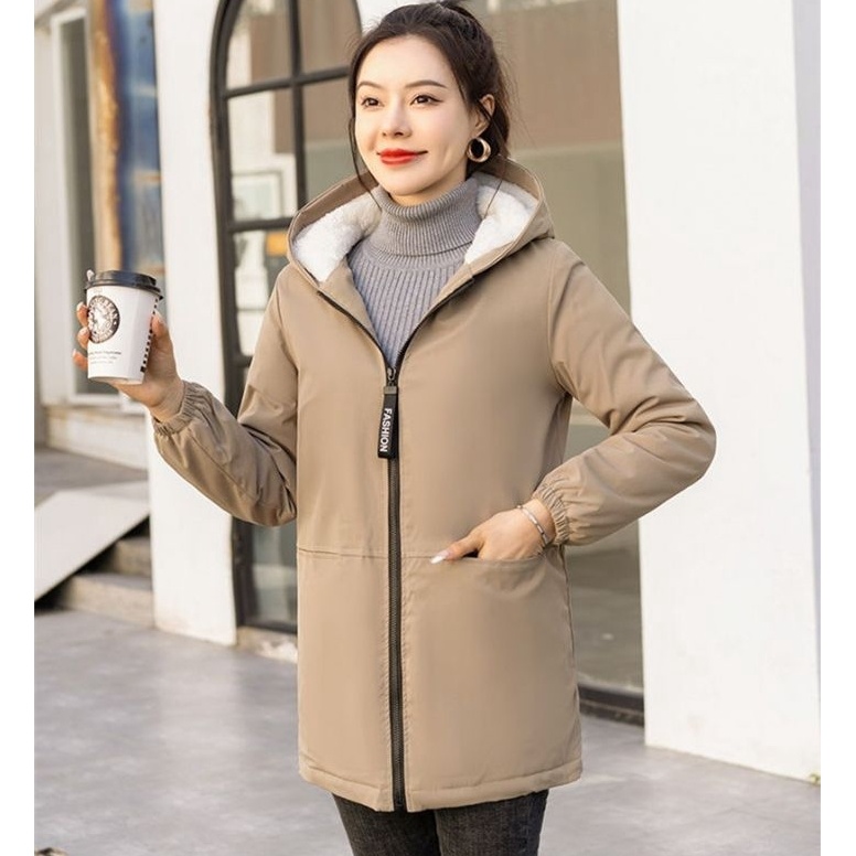 KODE A36Q Jaket bulu wanita korea terbaru fashion wanita termurahJaket bulu Winter wanita  Jaket bul