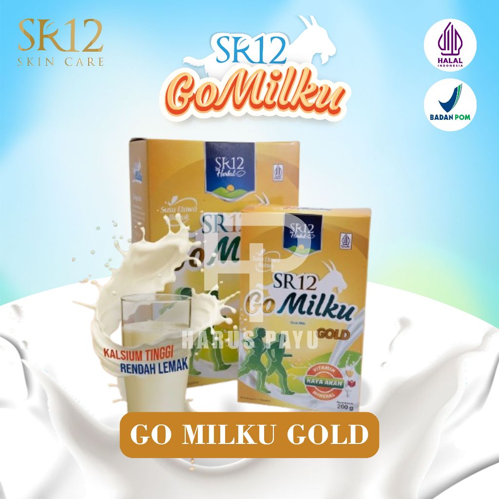

SR12 GOMILKU GOLD / GO MILKU GOLD / GOMILK SR12 / SUSU KAMBING ETAWA / ATASI NYERI SENDI PEGAL LINU