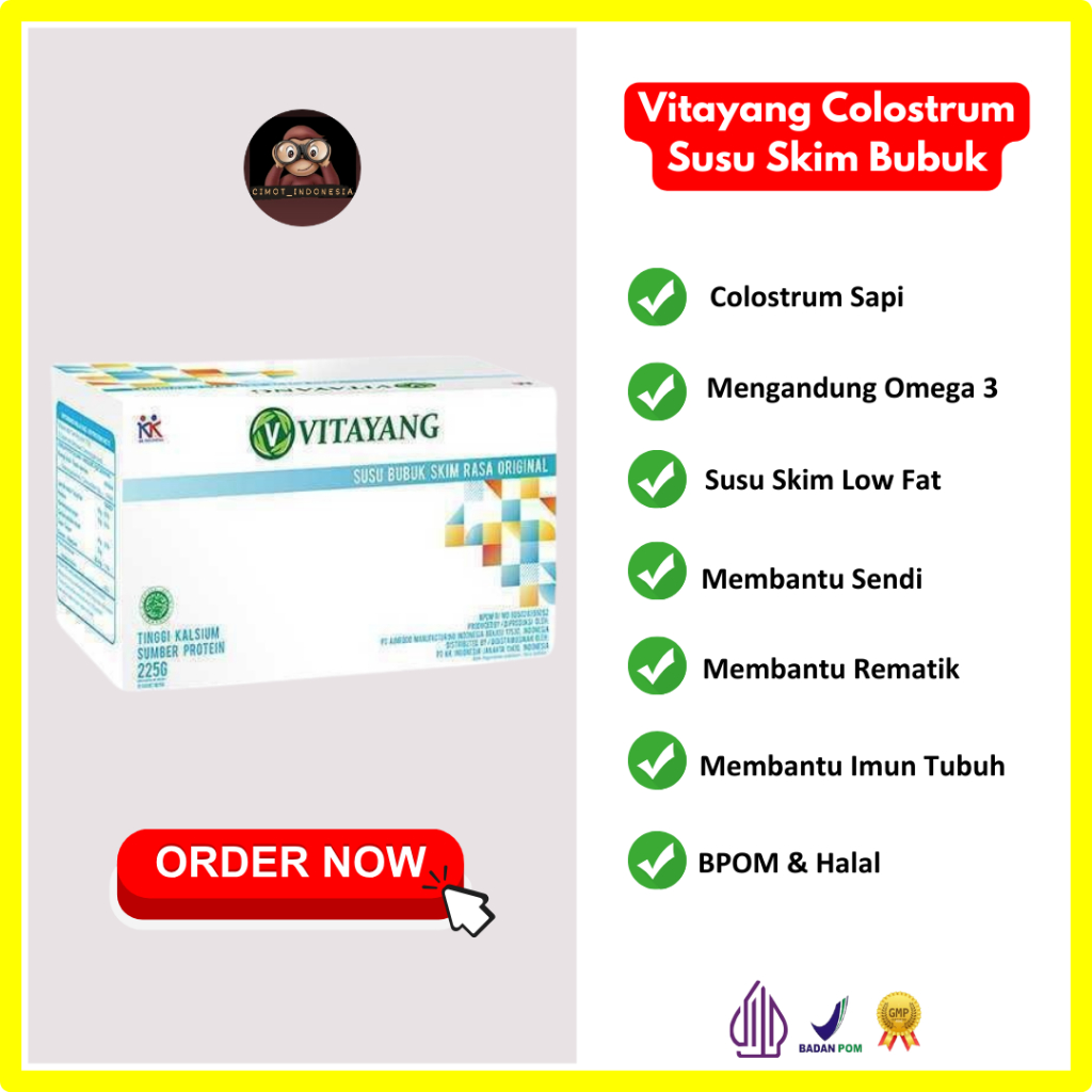 

Vitayang Susu Skim Bubuk Susu Colostrum Imun Tubuh Anti Virus KK Indonesia Asli Original Best seller