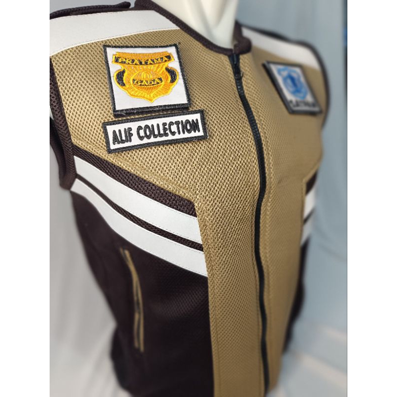 Rompi Satpam..rompi security..rompi coklat