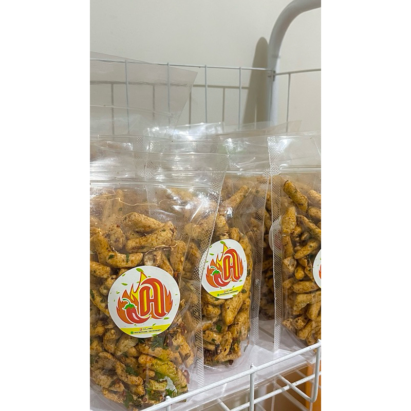 

Basreng Pedas Bumbu Daun Jeruk 100 gram | basreng kering viral pedas daun jeruk | basreng stik pedas daun jeruk