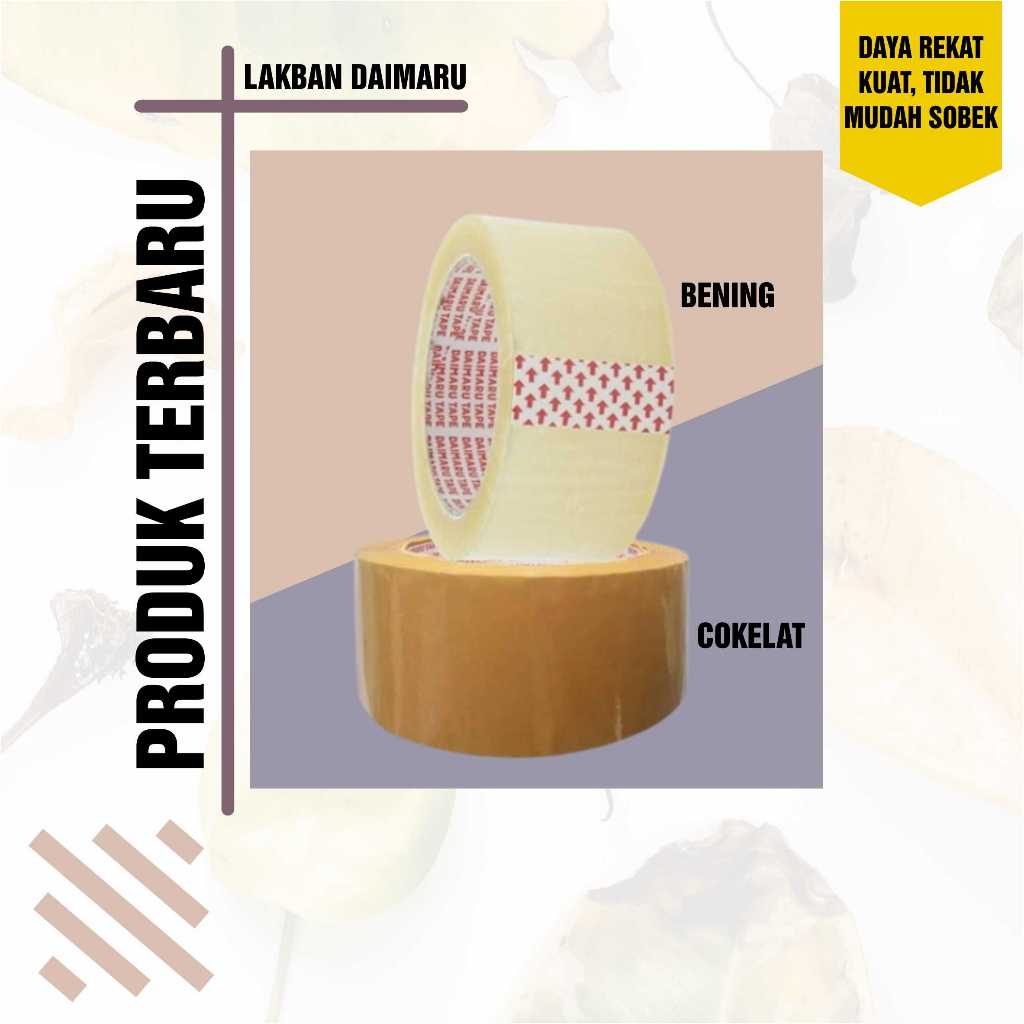 

lakban daimaru bening/cokelat
