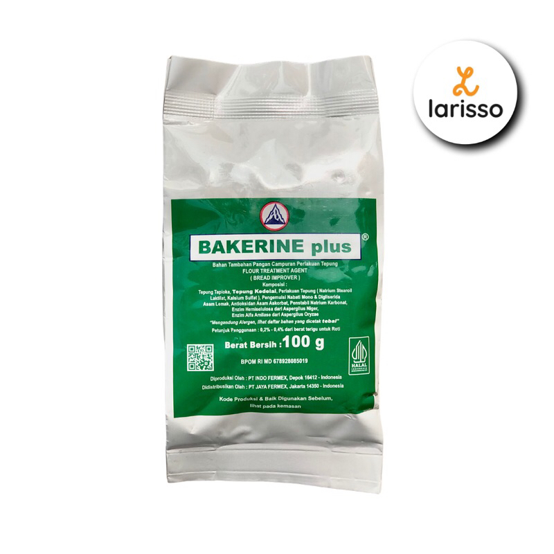 

Bakerine Plus Bread Improver 100gr - Pengempuk Adonan / Pelembut Roti