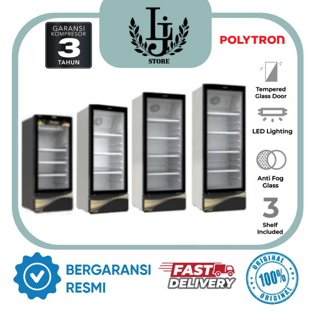 Showcase Cooler Polytron SCN147 / SCN187/227 / SCN237 / SCN238 Kulkas Lemari Display Cooler Polytron