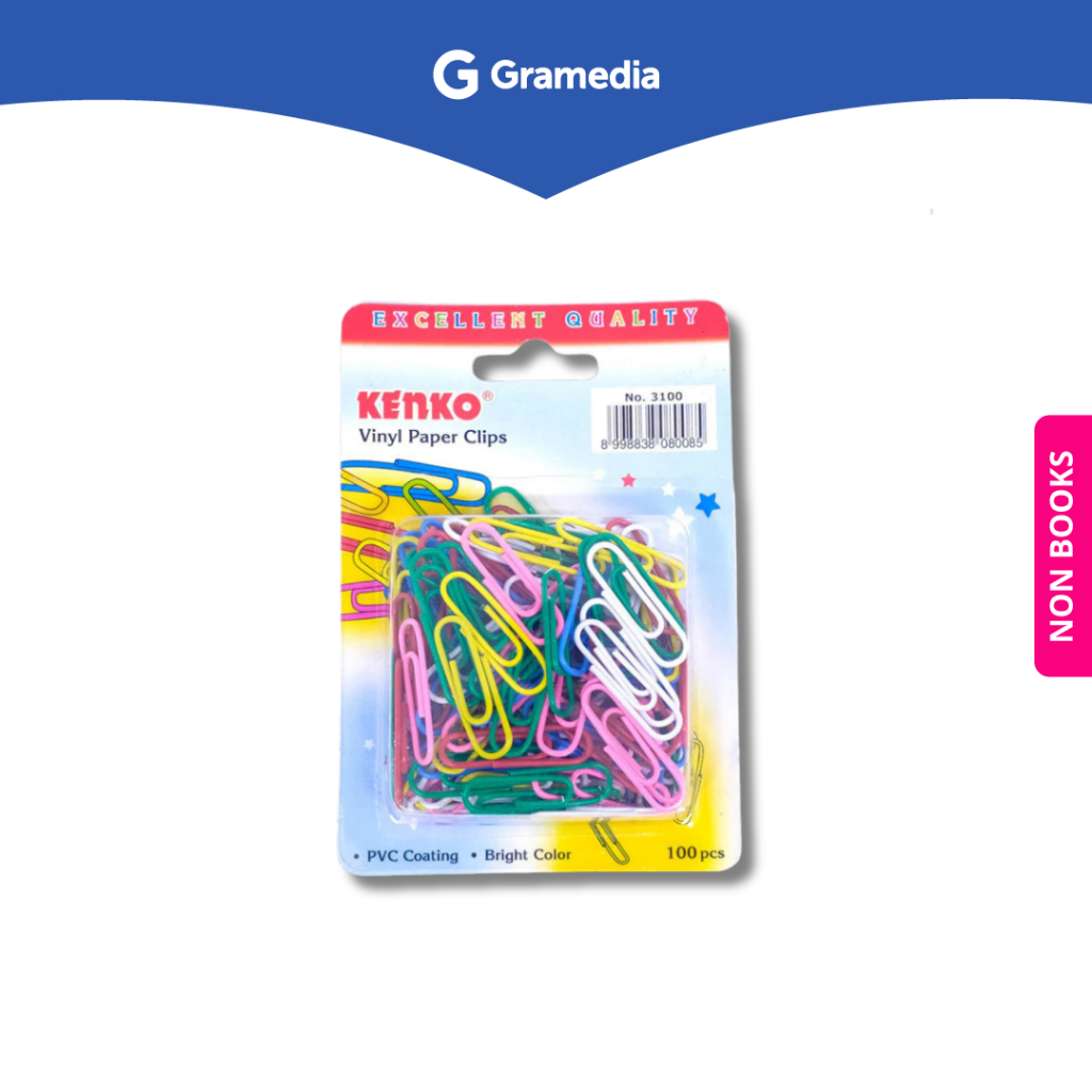 

Gramedia Depok - KENKO PAPER CLIP COLOR 3100