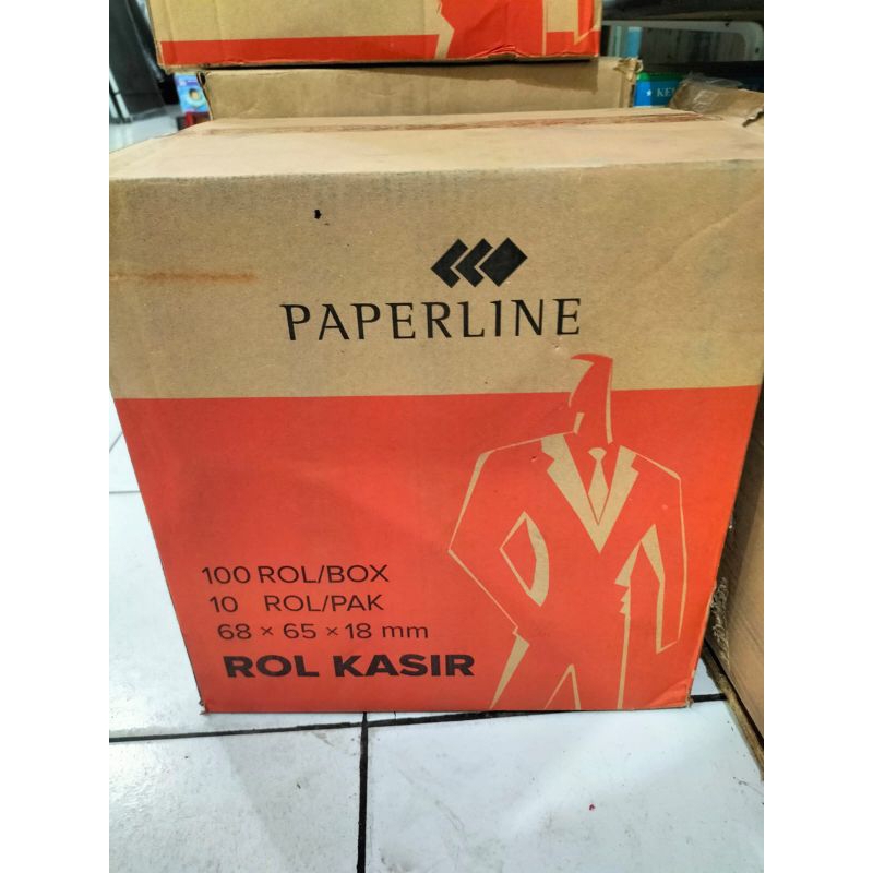 

Paperline Kertas Kasir / Telstruk / Paper Roll TS 68 x 65 x 18mm/ 1 ply - Karton isi 10 roll.