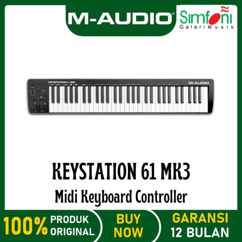 M-AUDIO KEYSTATION 61 MK3 Midi Keyboard Controller 61 keys