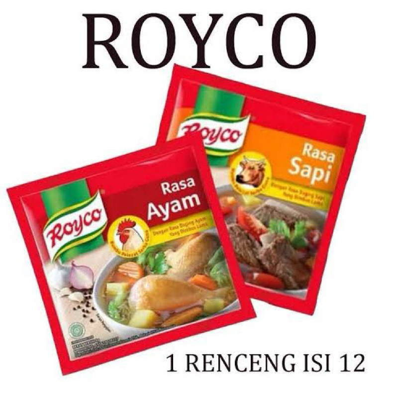 

1Renteng isi 12pcs Royco Ayam Sapi Bumbu Penyedap Rasa