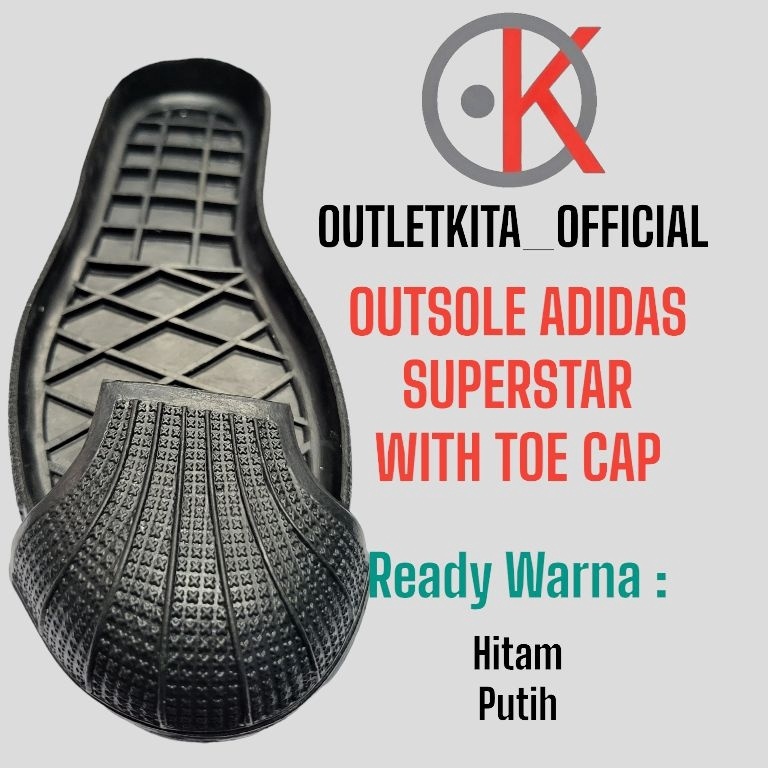 KODE W15T Outsole Sepatu Adidas Superstar Set Toe Cap