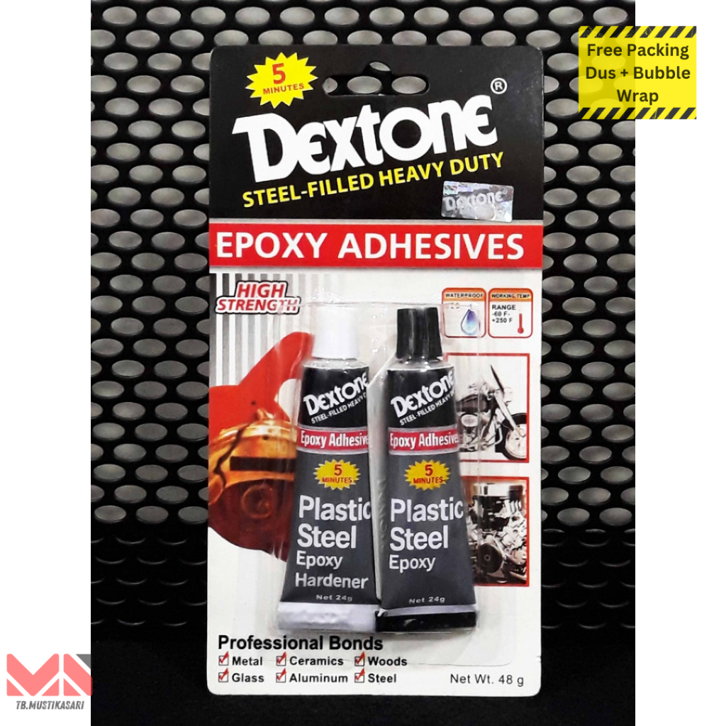

Lem Besi Dan Logam Super Kuat Plastik Steel Dextone Epoxy 5 Menit