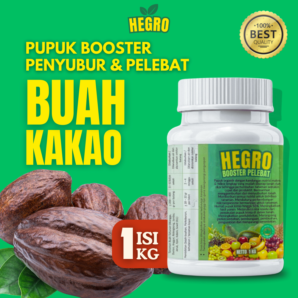 Pelebat Boster Tanaman Buah Kakao Penyubur Perangsang Akar Daun Batang Bunga Buah
