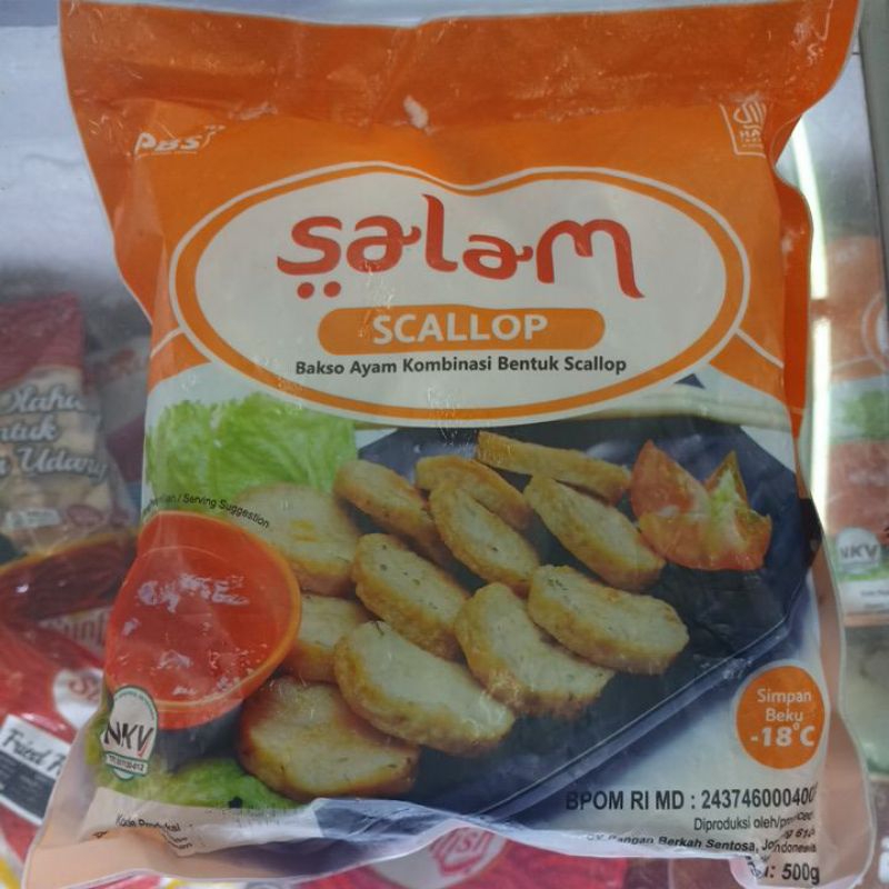 

SALAM SCALLOP BAKSO AYAM KOMBINASI BENTUK SCALLOP