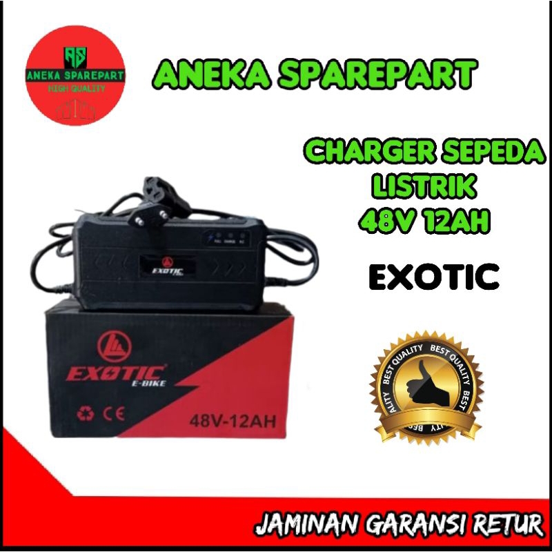 smart charger sepeda listrik EXOTIC/SELIS 48 volt 12 ah sepeda listrik Exotic/selis