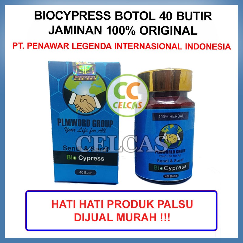 Biocypress Sendi dan Saraf Original Kemasan Botol Biru Isi 40 Butir Asli  PT PLII