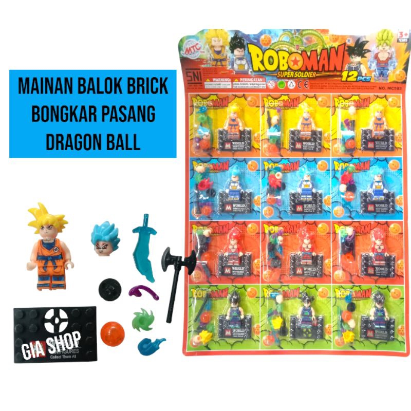 Mainan Brick Balok Bongkar pasang Dragon ball