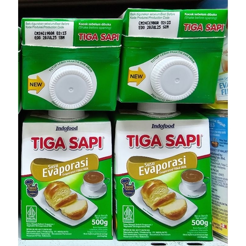 

Tiga Sapi Susu Evaporasi 500g - 1 kotak