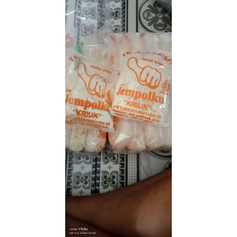 

Tepung kriuk cap Jempolku kemasan isi 10 pcs