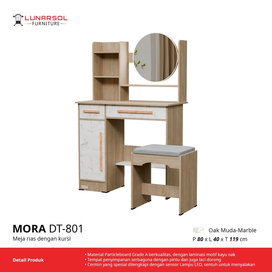 Meja Rias Minimalis Meja Rias Kaca Bulat Meja Rias Classic DT 801