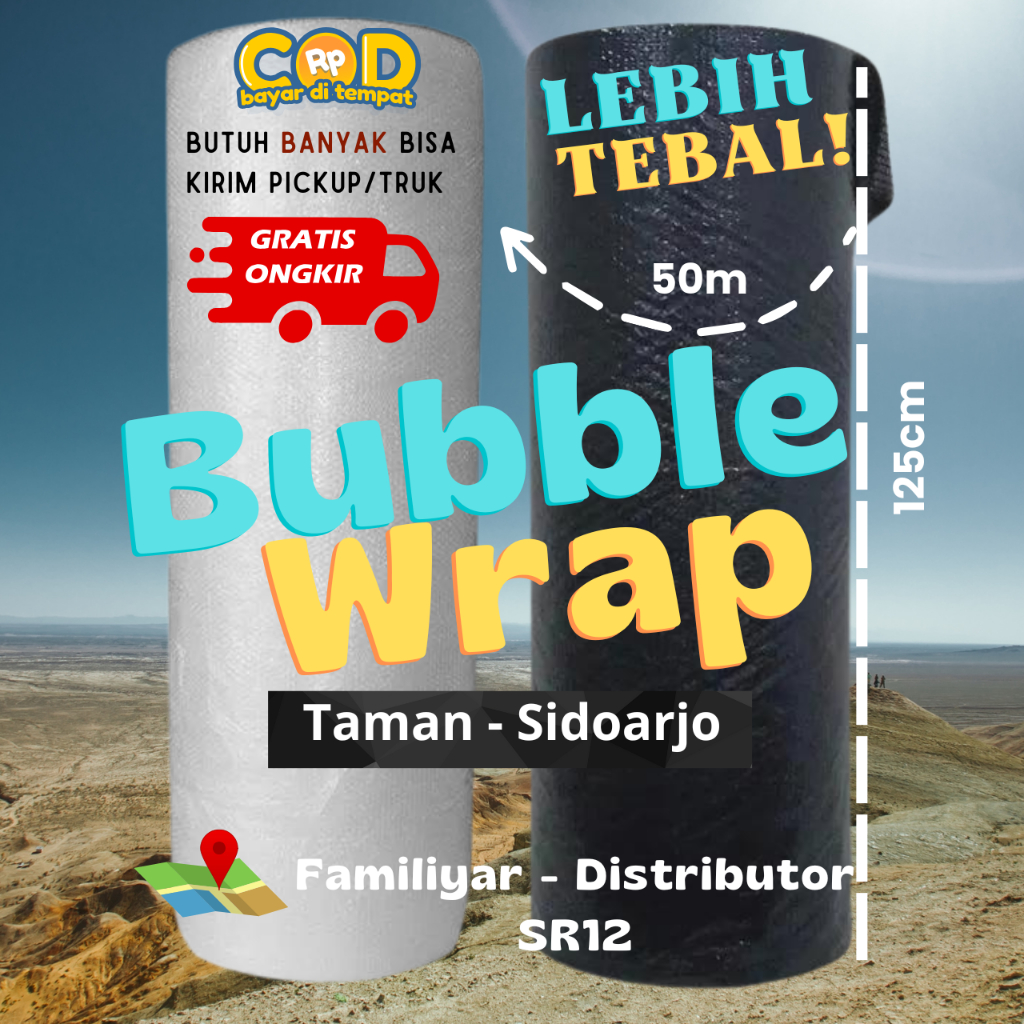 

LEBIH TEBAL! Bubble Wrap 125CMX50M Bahan Tebal Gratis Ongkir Bubble Wrap Roll Buble Wrap Buble Wrap