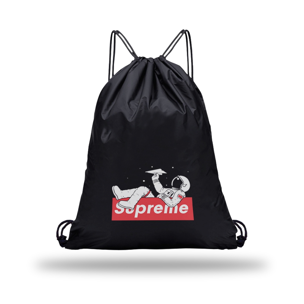 Tas Serut Motif Supreme waterproof Pria&wanita