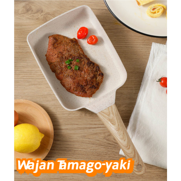 Tamagoyaki Panci Wajan Penggorengan Telur Anti Lengket  Pan Tamagoyaki Egg Marble Kotak