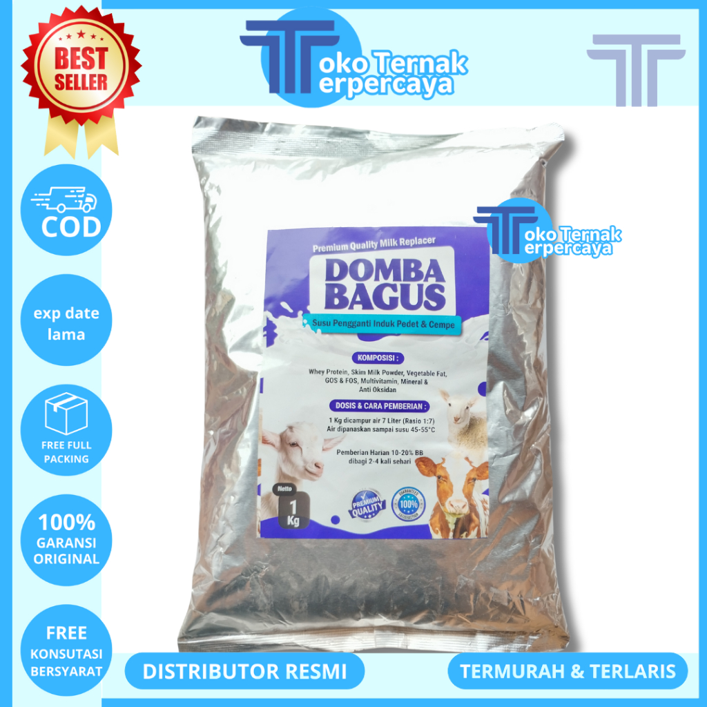 SUSU TERNAK DOMBA BAGUS 1 KG - Susu Cempe Kambing Anti Diare - Susu Pengganti Induk Anak Sapi Kambin