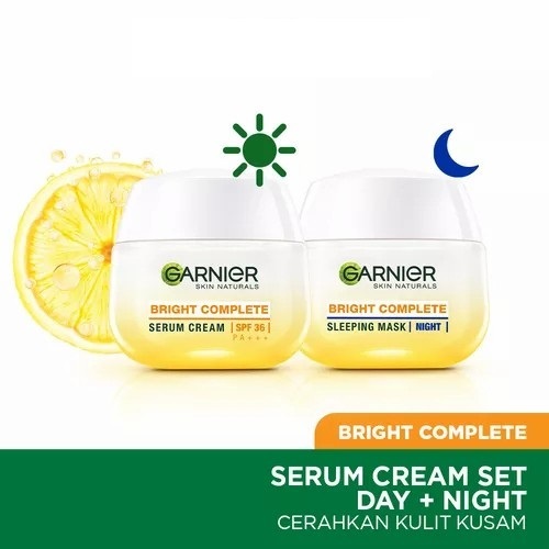 PAKET HEMAT Garnier Bright / Light Complete Serum Day Cream + Night Cream 50ml