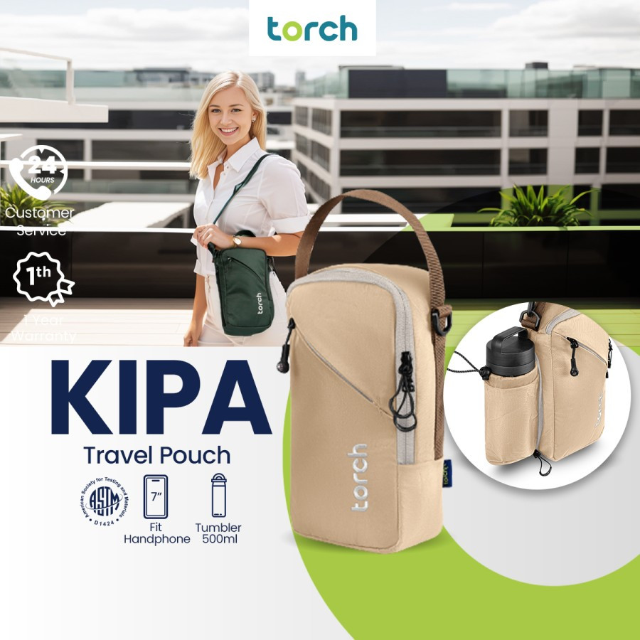 TRAVEL POUCH TORCH KIPA - TAS SELEMPANG KECIL - TAS PRIA - TAS WANITA