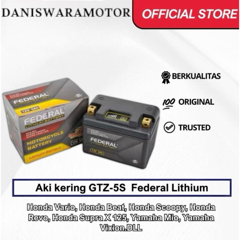 AKI LITHIUM KPH BEAT VARIO 12V 5Ah FEDERAL