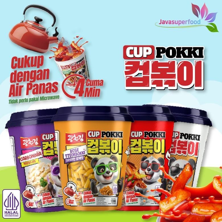 

CUPPOKKI 130 GRAM / TTEOKPOKKI CUP / KOREAN SNACK / TOKPOKKI SIAP MAKAN / TOKPOKKI INSTAN HALAL / CUPOKKI INSTAN