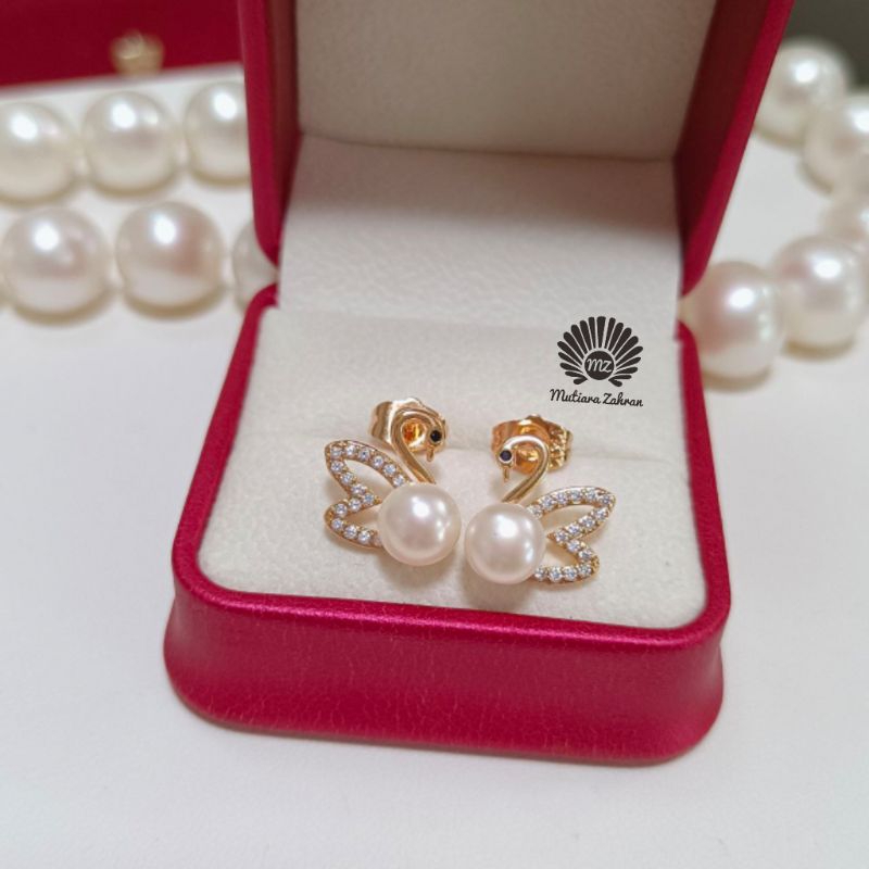 Giwang Angsa Cantik Mutiara Lombok Asli