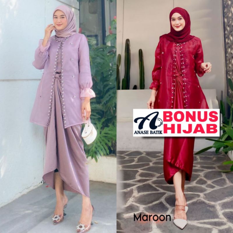 ONE SET JEMMA ORGANZA SETELAN BAJU LEBARAN KONDANGAN WISUDA BRIDESMAID
