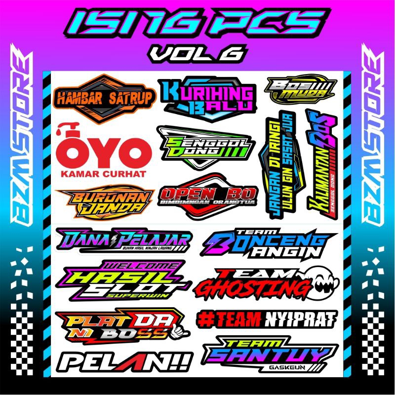 

Stiker Isi 16pcs Vol6 Original