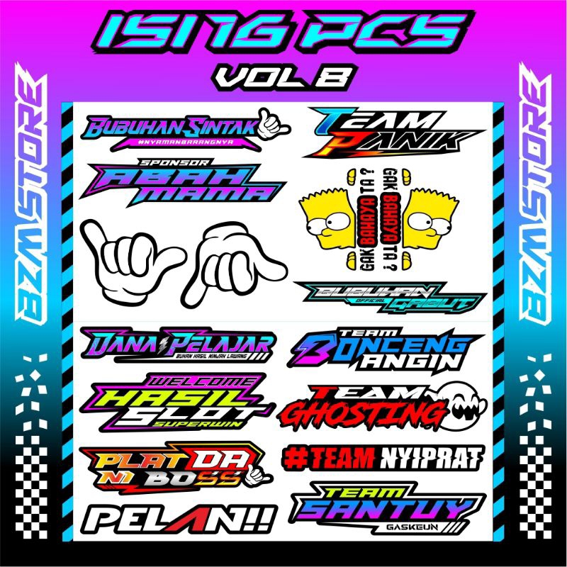 

Stiker Isi 16pcs Vol8 Original