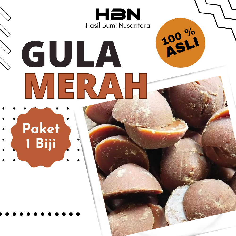 

100 % Asli Gula Jawa Merah Batok Kualitas Super Original Kemasan 1 Biji