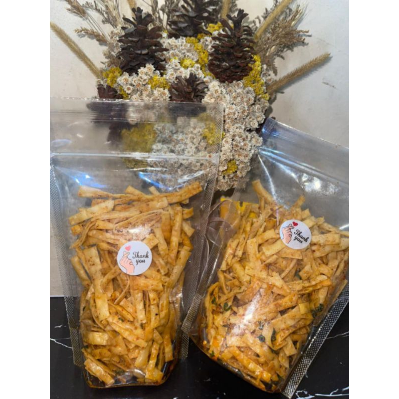 

stik pangsit original daun jeruk,stik pangsit pedas daun jeruk
