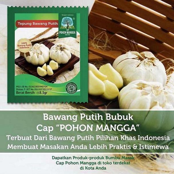 

Tepung bawang putih/bawang putih bubuk Cap Pohon Mangga (1sch=3gr)