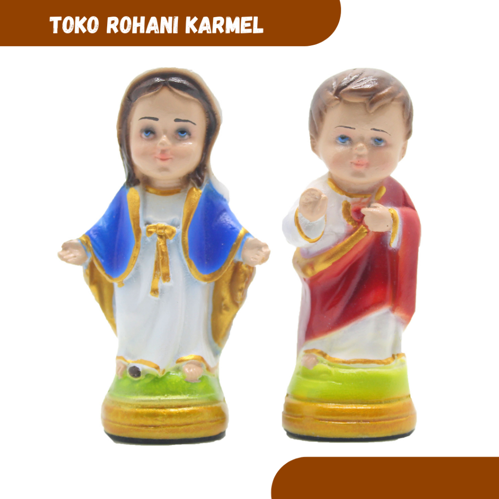 PATUNG MARIA - YESUS (BABY) / PATUNG TUHAN YESUS / PATUNG BUNDA MARIA UKURAN KECIL