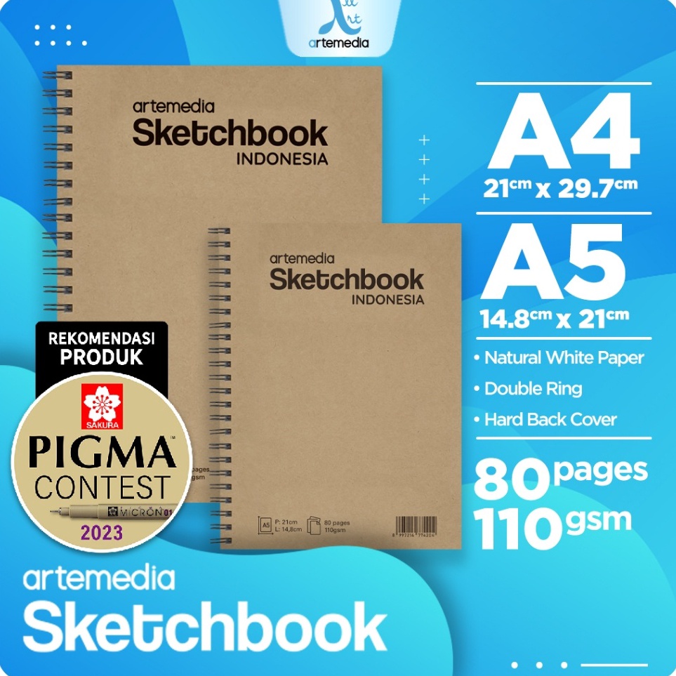 

Fast Update Sketchbook Artemedia A5 Craft Cover 11 Gsm Jilid Spiral Samping Buku Sketsa Gambar 4 Sheet 8 Pages