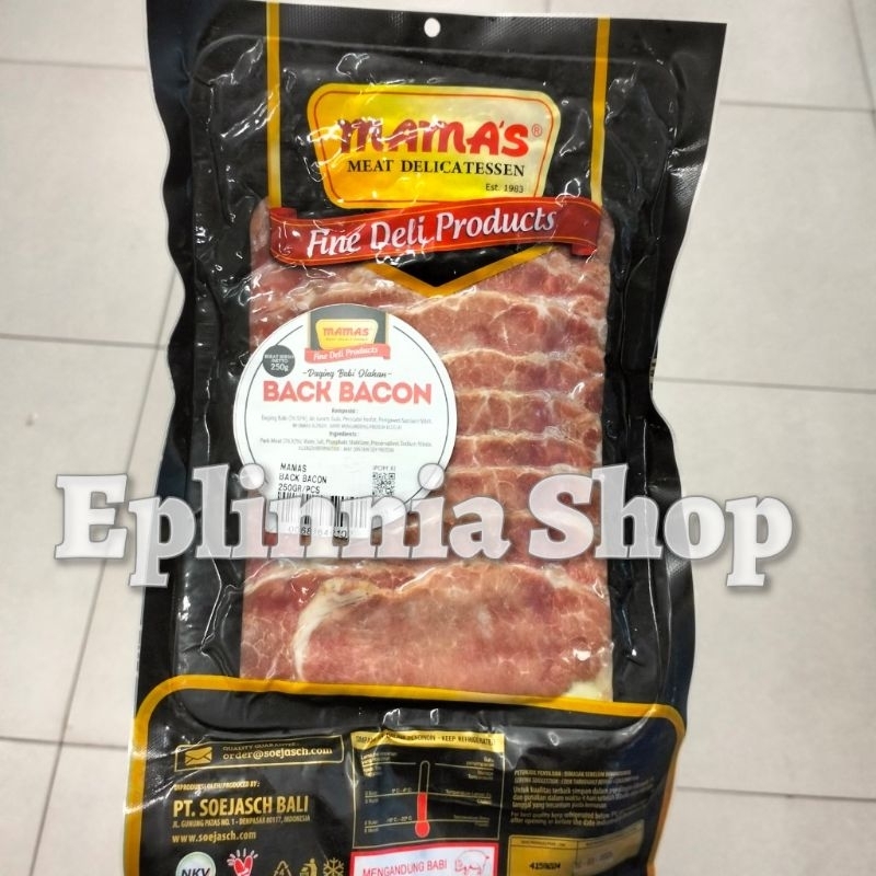 

Mama's Mamas Back Bacon 250 gr - Daging Babi Olahan