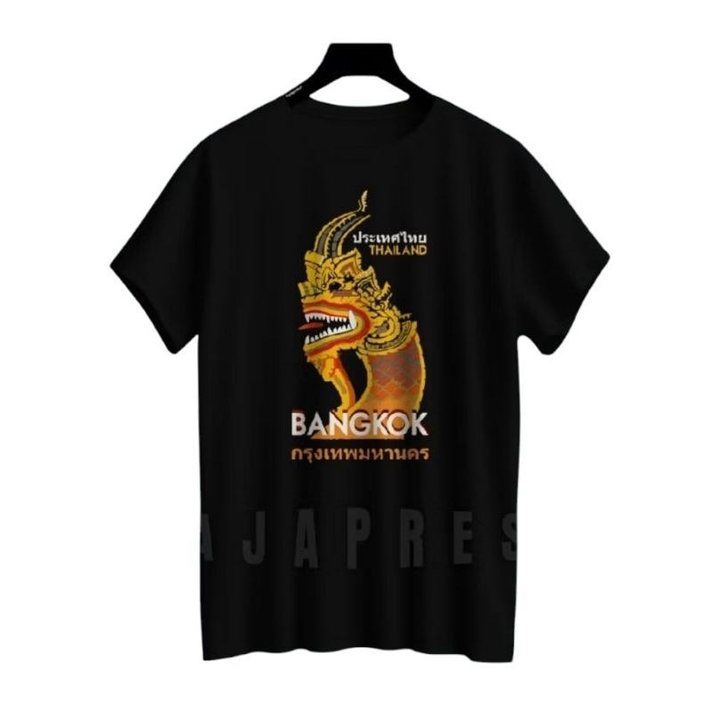 kaos oleh oleh BANGKOK THAILAND baju souvenir Motif NAGA THAILAND