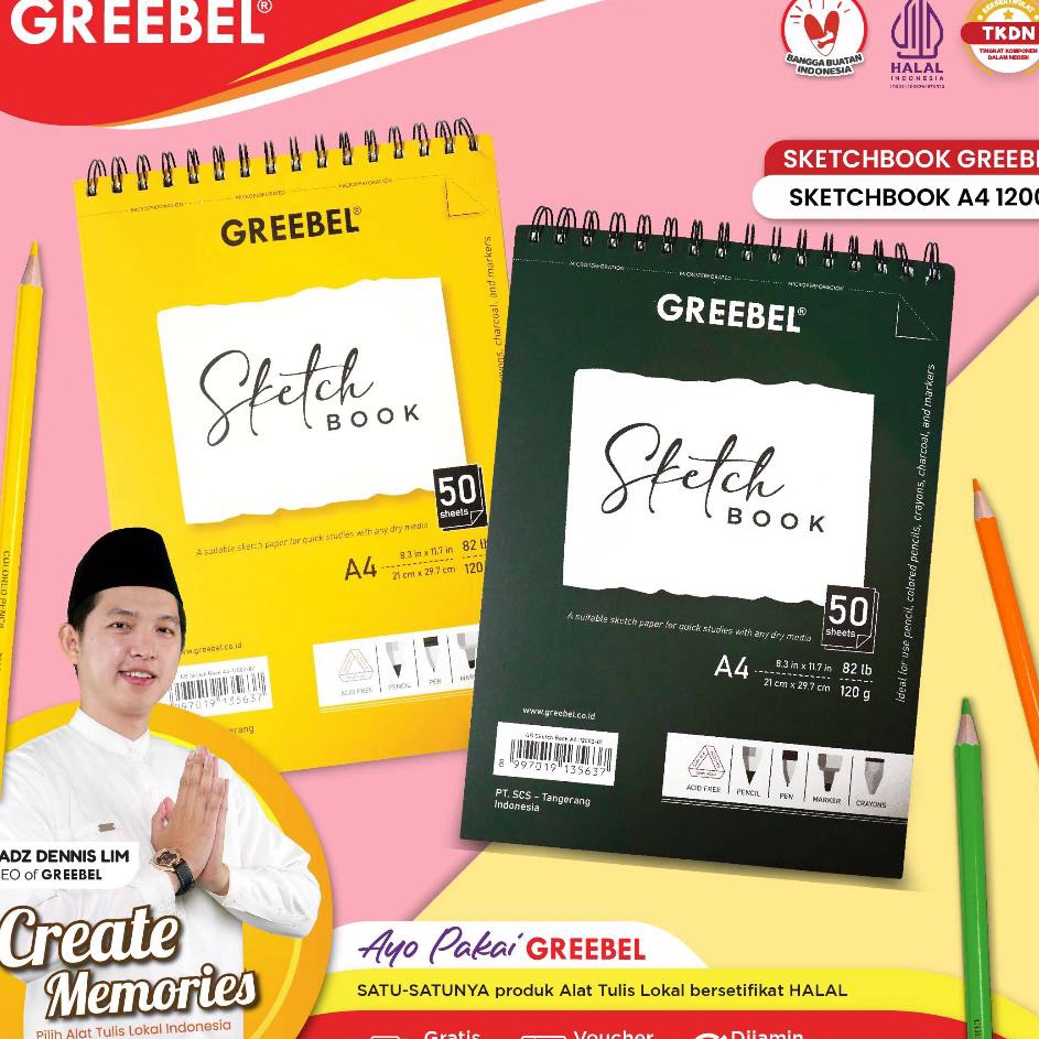 

Super Baru GREEBEL Buku Gambar Sketch Book A4 5 Lembar 122 Buku Sketsa Drawing Book