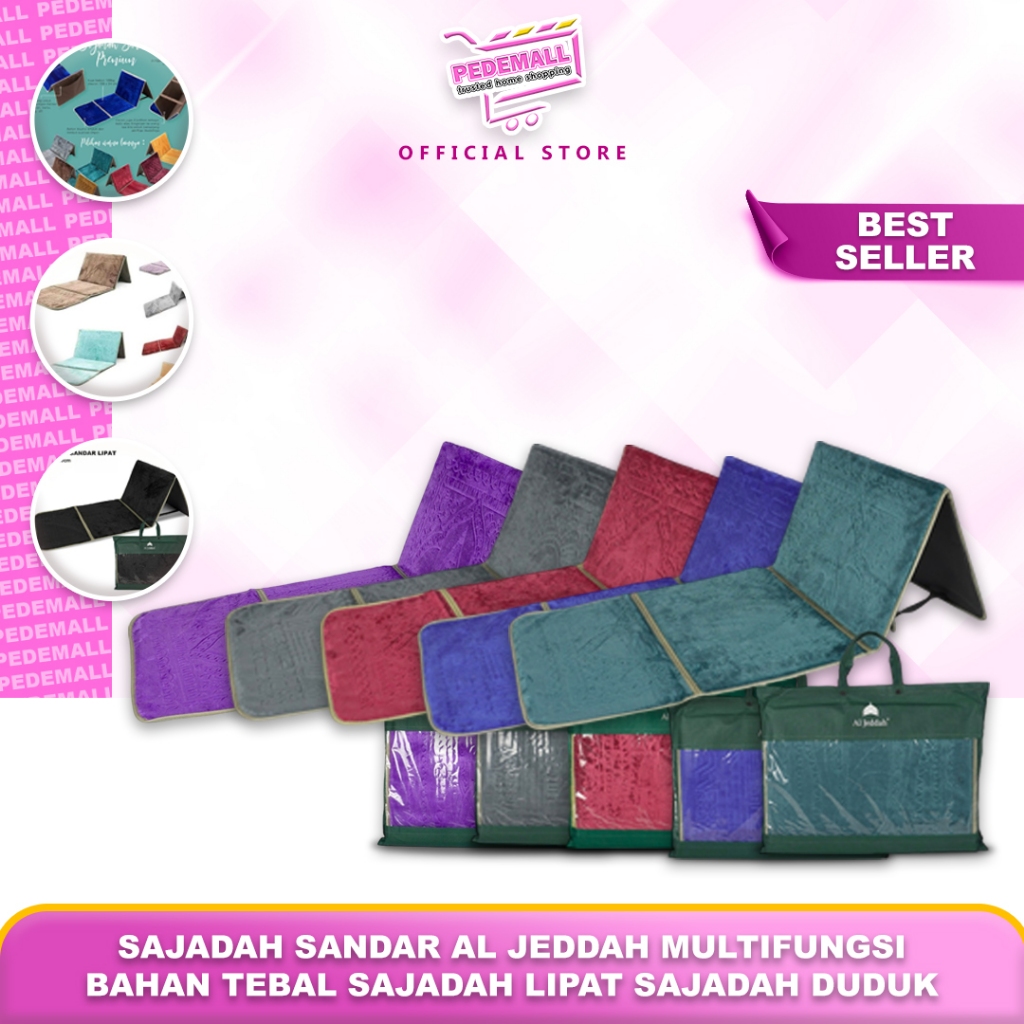 Sajadah Sandar AL JEDDAH Multifungsi Bahan Tebal Sajadah Lipat Sajadah Duduk