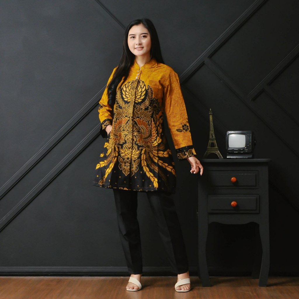Tunik bstik premium lapis furing Atasan batik wanita premium lapis furing