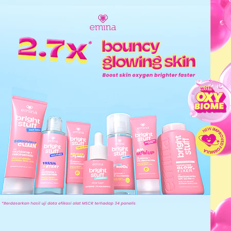 EMINA BRIGHT STUFF SERIES - Face Wash | Moisturizing Cream | Tone Up Cream | Toner | Micellar Water 