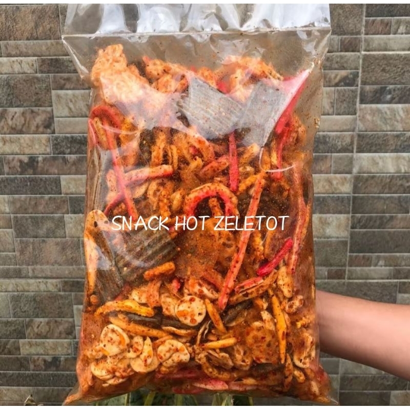 

seblak kerupuk campur pedas daun jeruk /sebak krupuk jaat/seblak kerupuk jengkol/ krupuk bawang/cimol isi 1 kilo